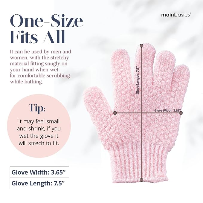 MainBasics Deep Exfoliating Bath Gloves - Image 4