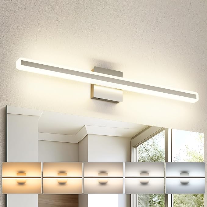 JUSHENG Brushed Nickel Vanity Lights by JUSHENG