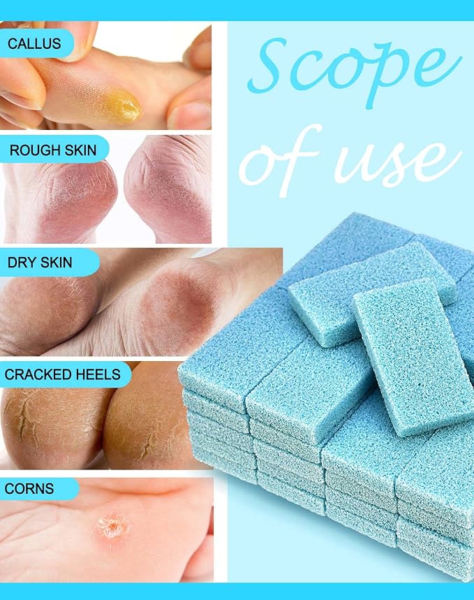 Maryton Disposable Foot Scrubber Pumice Pads, Pedicure Pumice Stone Dead Skin - Image 2
