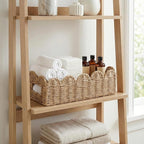 Scalloped Khaki Toilet Tank Basket - Image 9