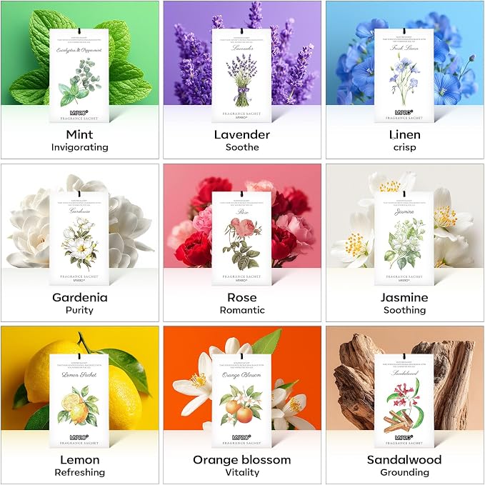 MYARO 12 Pcs Rose Scented Sachets Long Lasting Room Air Freshener Odor - Image 7