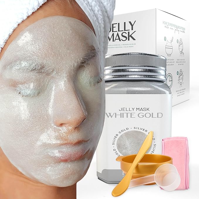 BRÜUN Jelly Mask Jar White Gold Glycolic AC AHA Peel-Off Face Care Rubber Mask by BR%C3%9CUNBeauty