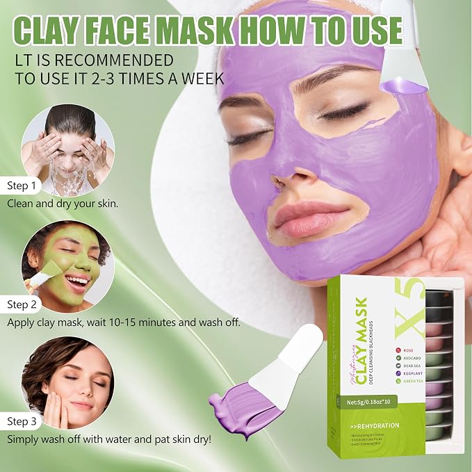 10 Pods Clay Facial Mask Set - Image 6