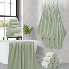 Hailea Hand Towels Set 16x31 Inches, Soft Microfibers Bathroom Towel Set 2 Pack - Image 5