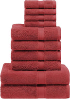 Superior Egyptian Cotton Pile 10 Piece Towel Set, Includes 2 Bath, 4 Hand by SUPERIOR