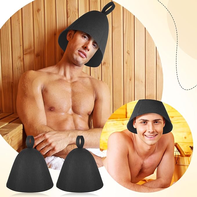 JaGely Sauna Hat for Men Women Sauna Hat Vaporarium Cap Russian Banya Cap for - Image 3