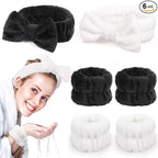 Spa Headbands for Women with Wristband Set: Facial Makeup Headbands for Girls & by EZIGO