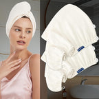 Hair Towel Wrap 2 Pack for Women, Super Absorbent Ant Cloth Fabric Hair Drying by UTJZIB