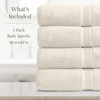 Springtree Home Luxury Viscose from Bamboo Bath Towel Set of 4 | 35% Viscose - Image 2
