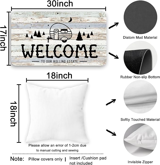 Welcome to Our Rolling Estate Soft Diatom Mud Absorbent Bath Rug 17”x30” - Image 7