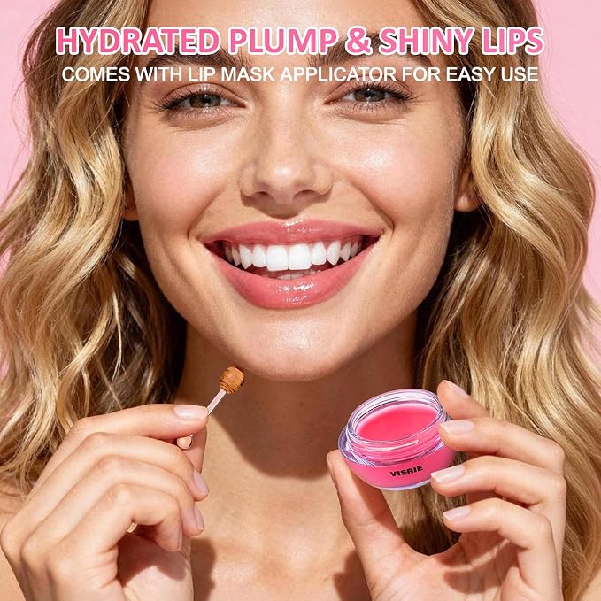 VISRIE 6 PCS Bee Lip Balm Lip Mask Honey Pot, Valentines Day Gifts, - Image 6