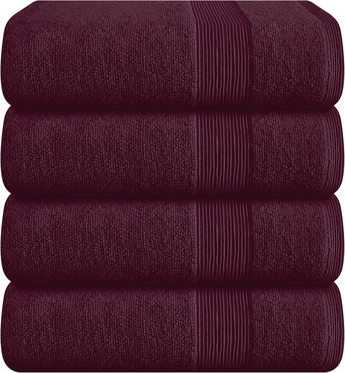 Belizzi Home 4 Pack Bath Towel Set 27x54, 100% Ring Spun Cotton, Ultra Soft by Unknown