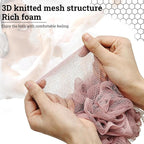 Loofah Charcoal Bath Shower Sponge Body Scrubber, 75g Exfoliate Mesh Pouf - Image 5
