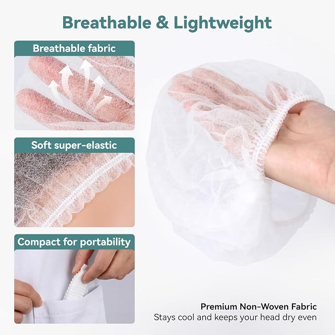 MaopaoBeauty Hair Nets for Food Service Workers -100pcs Disposable Bouffant - Image 3