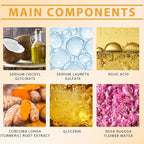 4Pcs Turmeric Wash and Care Three Piece Set, Tuemeric Facial Cleanser & - Image 9