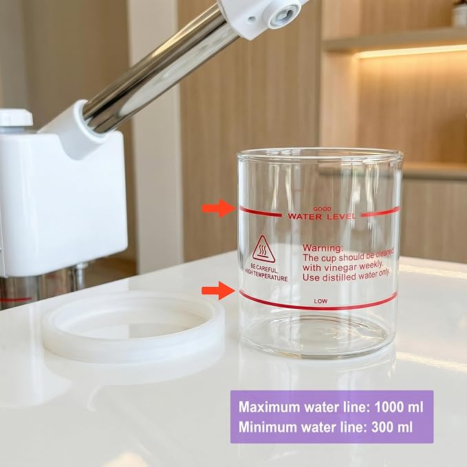Elitzia Accessories Transparent Glass Steamer Jar Spare Parts of Facial Steamer - Image 6