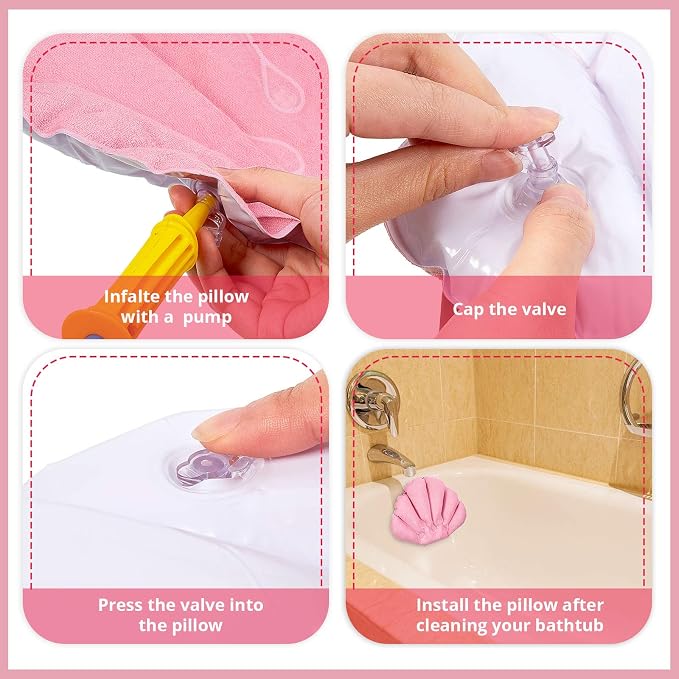 3 Pieces Inflatable Bath Pillow - Image 6