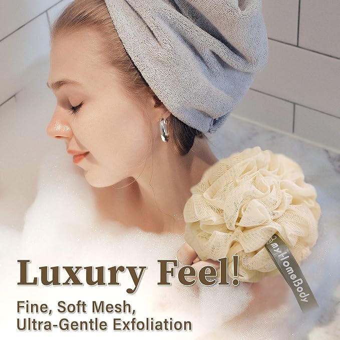 myHomeBody Large 70g Loofah Sponge, Body Scrubber, Bath Sponge, Loofah - Image 2