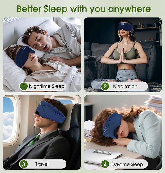 Sleep Mask with Headphones Bluetooth 5.4, LC-dolida Wireless Music Eye Mask - Image 7