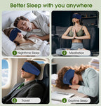 Sleep Mask with Headphones Bluetooth 5.4, LC-dolida Wireless Music Eye Mask - Image 7