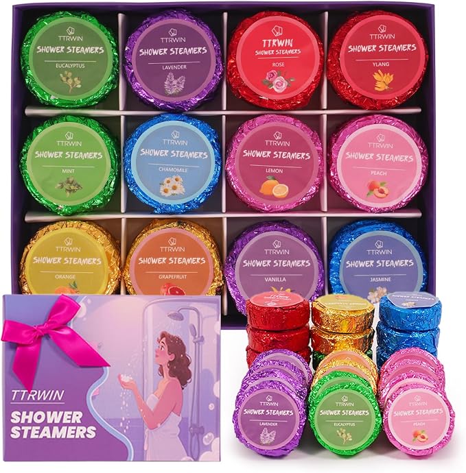 Shower Steamers Aromatherapy 24 Pack Shower Bombs by TTRWIN