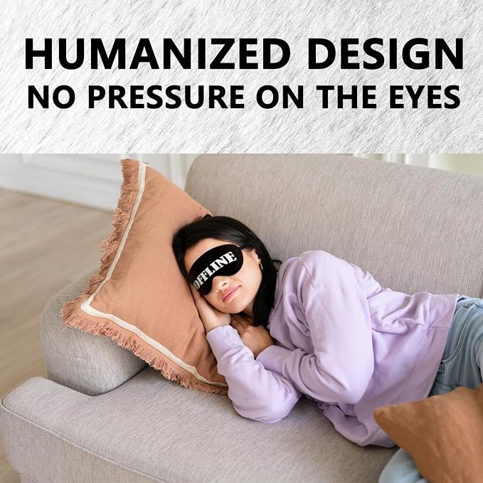 Offline Sleep Mask Silk, Funny Sleeping Mask Adjustable Sleep Mask, Blindfold - Image 4