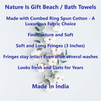 Beach Towel 100% Cotton Turkish Beach Towel Adult 38x70 Inch Pre-washed - Image 4