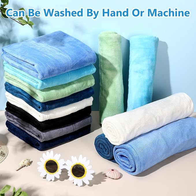 SmoothNovelty 16 Pack Microfiber Bath Towels Bulk 27'' x 60'' Oversized Beach - Image 4