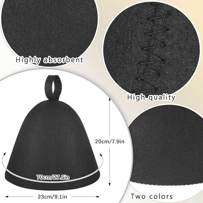 JaGely Sauna Hat for Men Women Sauna Hat Vaporarium Cap Russian Banya Cap for - Image 2