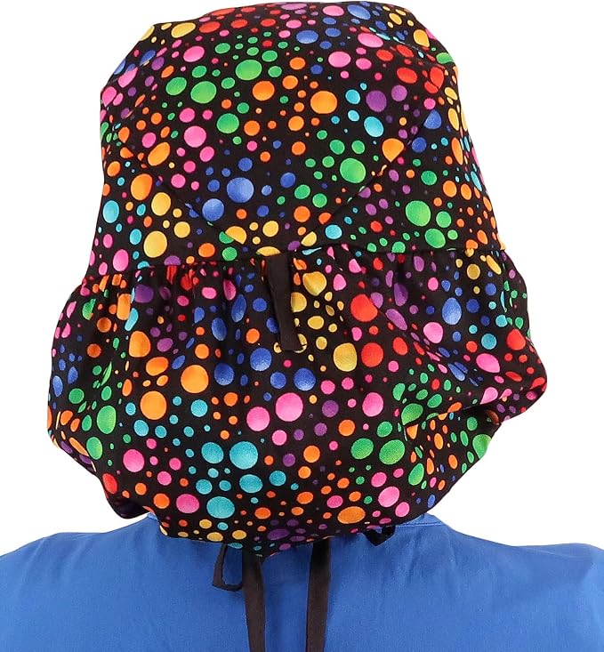 Sparkling EARTH Big Hair Ponytail Classic Surgical Style Scrub Working Cap - Image 5