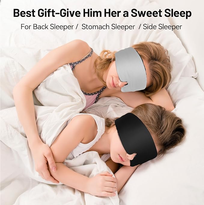 LOVE EYE Dual Side Sleep Mask, Ice Silk Eye Sleeping Mask & Blindfold - Image 9