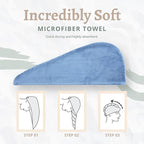 Microfiber Hair Towel Wrap Super Absorbent Twist Turban Dry Hair Cap - Image 4