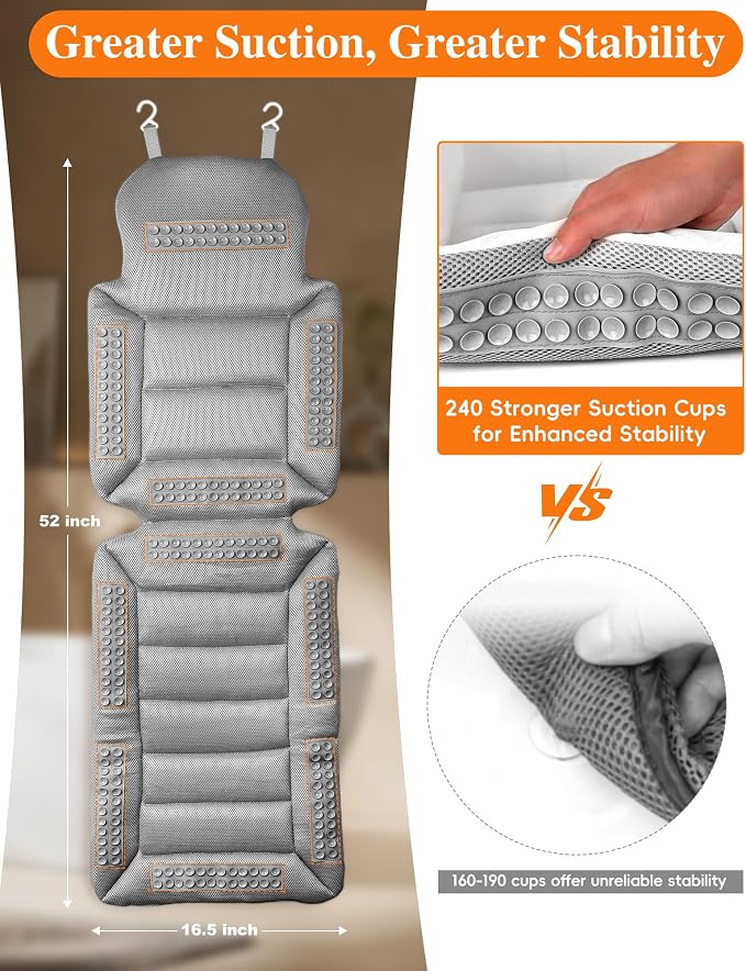 Full Body Bath Pillow for Bathtub, Thick Luxury Bathtub Cushion - Image 7