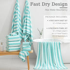 8 Piece Bathroom Towel Set |2 Oversized Bath Towels, 2 Hand Towels, 4 - Image 4