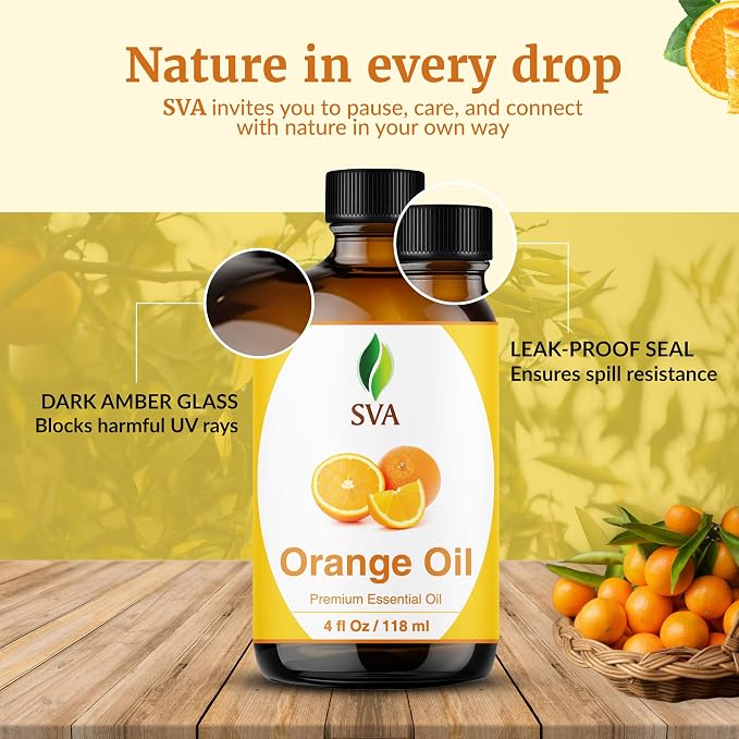 SVA Orange Essential Oil – 4 Fl Oz – 100% Natural Orange Oil - Image 7