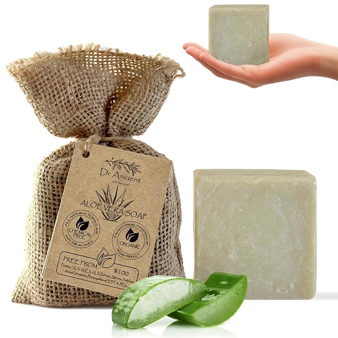 Dr.Ancient Aloe Vera Soap Bar, Organic Soap Bars Handcrafted the Traditional Way by DrAncient