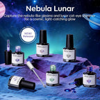 modelones Cat Eye Gel Nail Polish Set, 6 Colors Aurora Galaxy Pearlescent 9D - Image 2