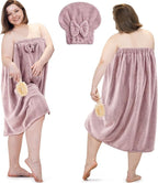 Xtinmee 2 Sets Plus Size Womens Wrap Towel by Xtinmee