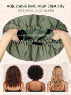 Aquior Shower Cap for Women, Extra Adjustable Shower Caps for Women - Image 2
