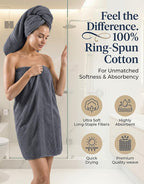 LANE LINEN 100% Cotton Bath Towels Set - Image 2