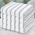 Grey and White Bath Towels by VOOVAMOVAS
