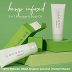 Coconu Hemp Infused Moisturizing Oil | Organic Coconut Oil Formula | Nourishing - Image 2