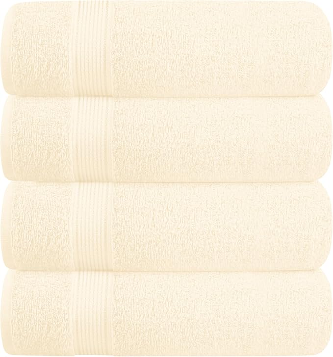 BELZZI Home Ultra Soft 4 Pack Oversized Bath Towel Set 27x54, Cotton Compact by Unknown