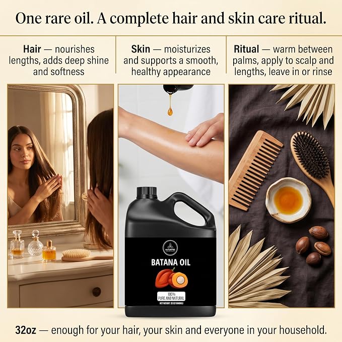 Naturevibe Botanicals Batana Oil 32 oz 100% Pure & Natural Oil - Image 3