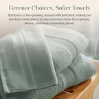 Springtree Home Luxury Bamboo Rayon Bath Towel Set 6 Piece Set | 35% Bamboo - Image 8