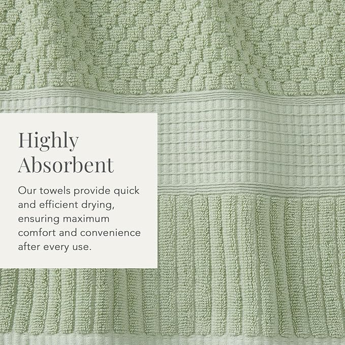 NY Loft 100% Cotton 4 Pack Bath Towel Set| Super Soft & Absorbent Quick-Dry - Image 7