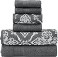 Modern Threads Amaris 6-Piece Reversible Yarn Dyed Jacquard Towel Set by ModernThreads