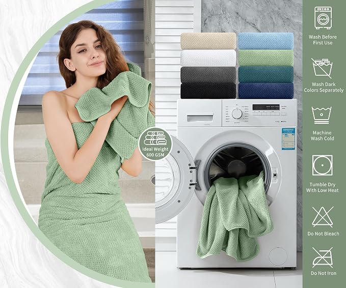 Hand Towels Set 2 Pack-16“x31”, Ultra Soft Microfibers Bathroom Towel Set - Image 5