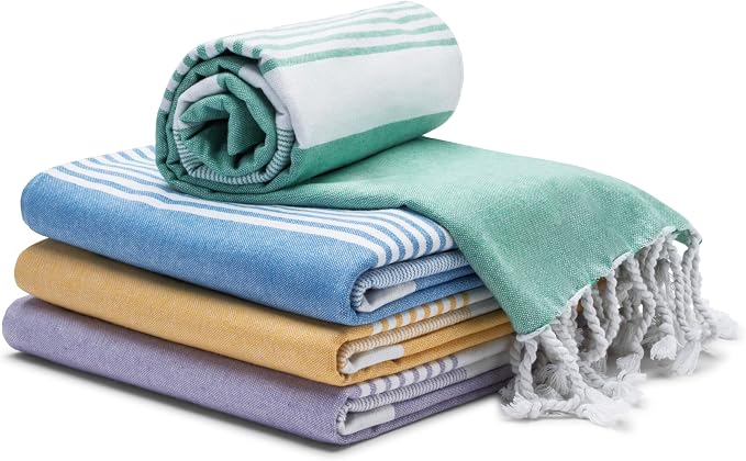 Cotton Turkish Beach Towel by 9Threads