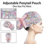 Scrub Caps Women Bouffant Scrub Hats Caps Nurses, Adjustable Working Cap - Image 4
